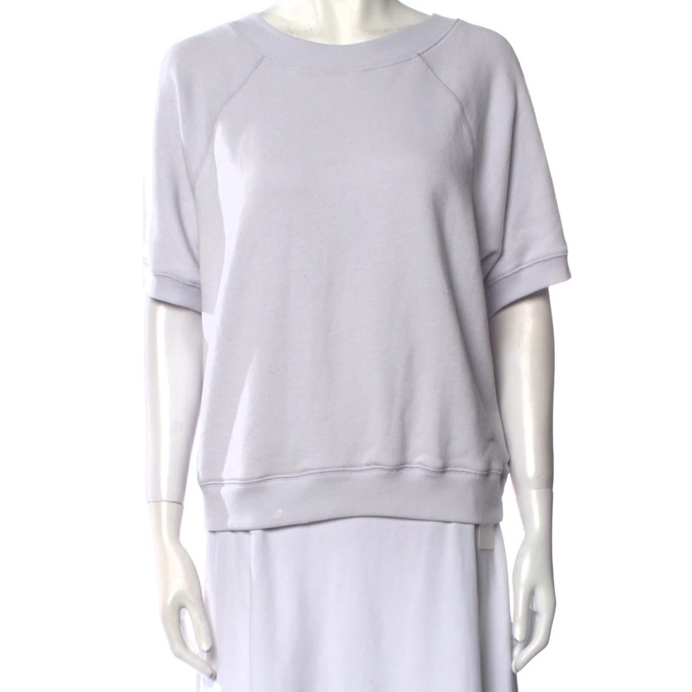 Entireworld Short Sleeve Sweatshirt in Color Faint Blue